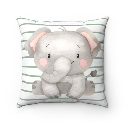 Elephant Pillow, Jungle Nursery Decor - Safari Explorer