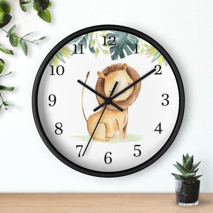 Lion Kids wall clock | Jungle nursery décor - Baby Africa