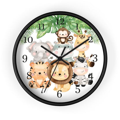 Safari animals clock, Jungle Nursery Decor - Safari Explorer