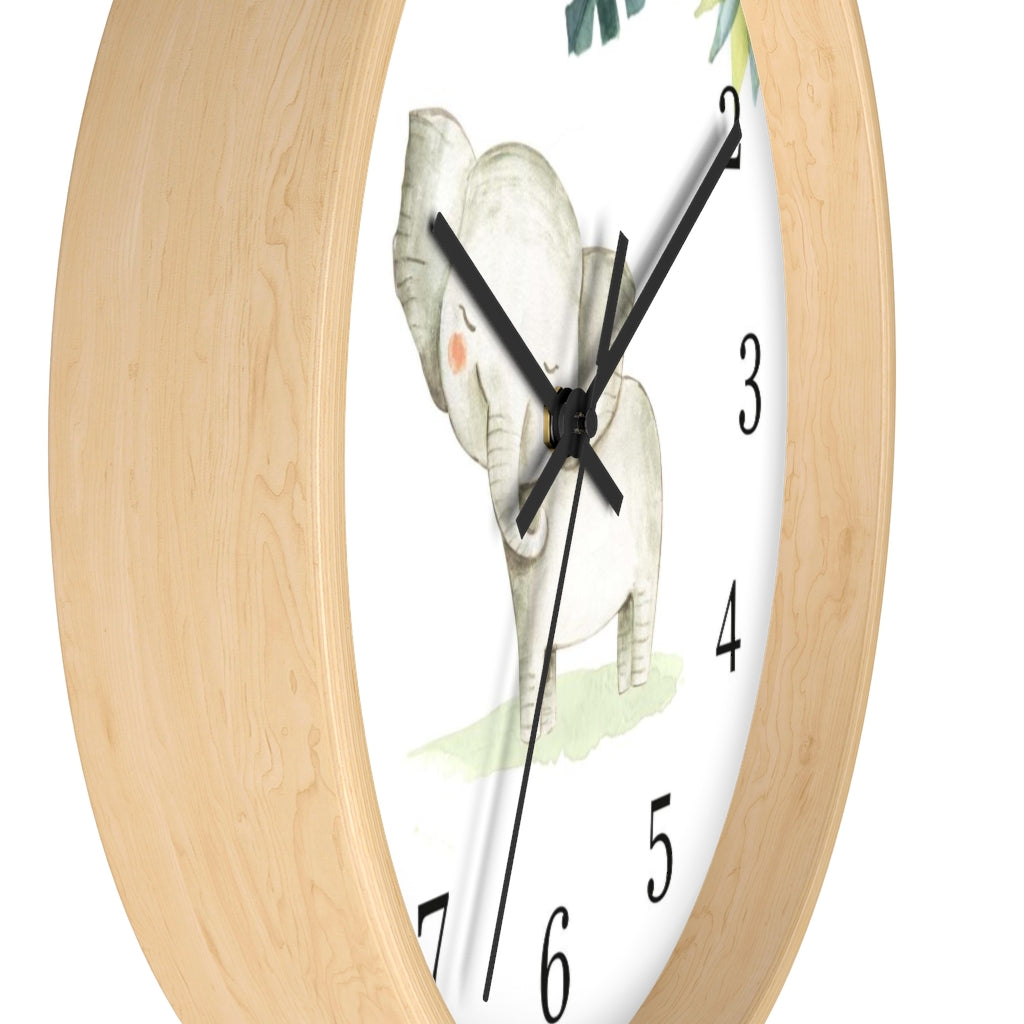 Elephant Clock, Safari Nursery decor - Baby Africa