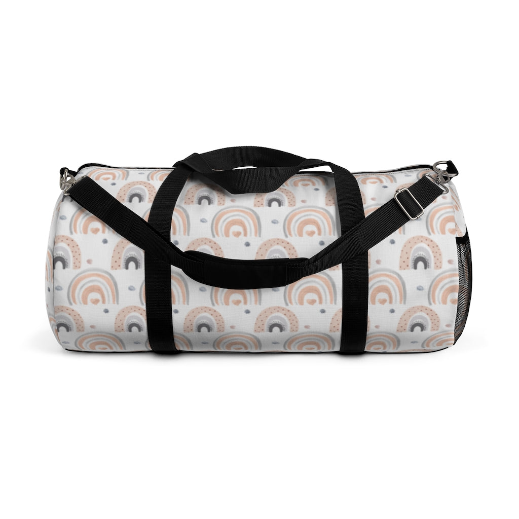 Dots Rainbow Duffel Bag, Rainbow Hospital Bag - Blush Rainbow