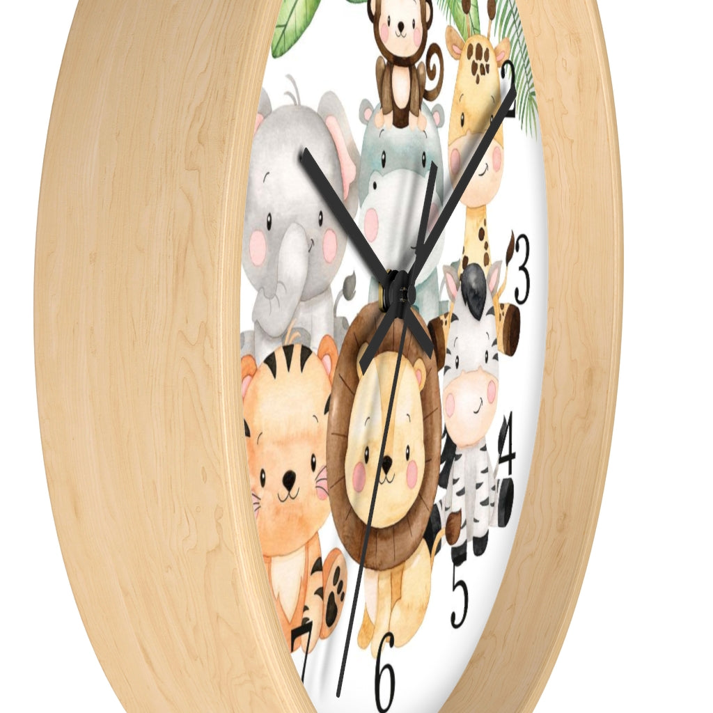 Safari animals clock, Jungle Nursery Decor - Safari Explorer