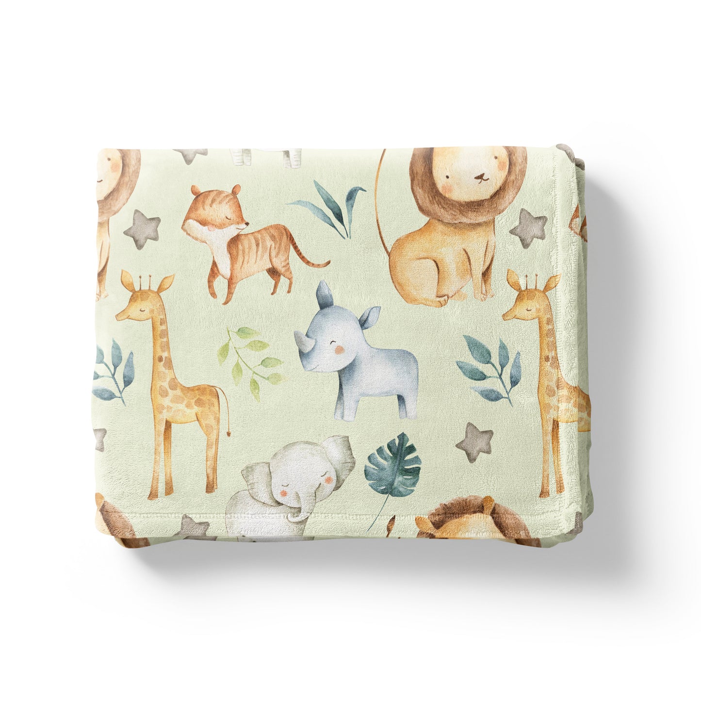 Safari Animals Minky Blanket, Jungle Nursery Bedding - Baby Africa