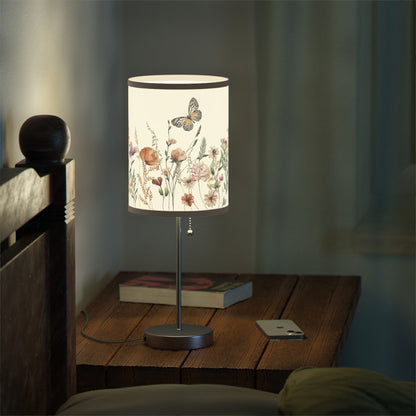 Wildflowers table lamp, Butterfly nursery decor - Butterfly Garden