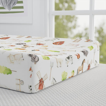 Farm changing pad cover, Farm diaper pad cover - Oliver's Ranch