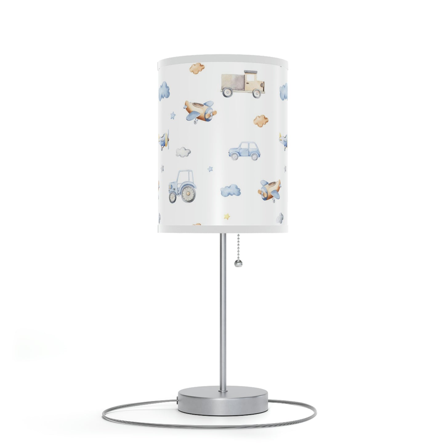 Transport Vehicles Lamp, Transportation nursery decor - Blue Transportation