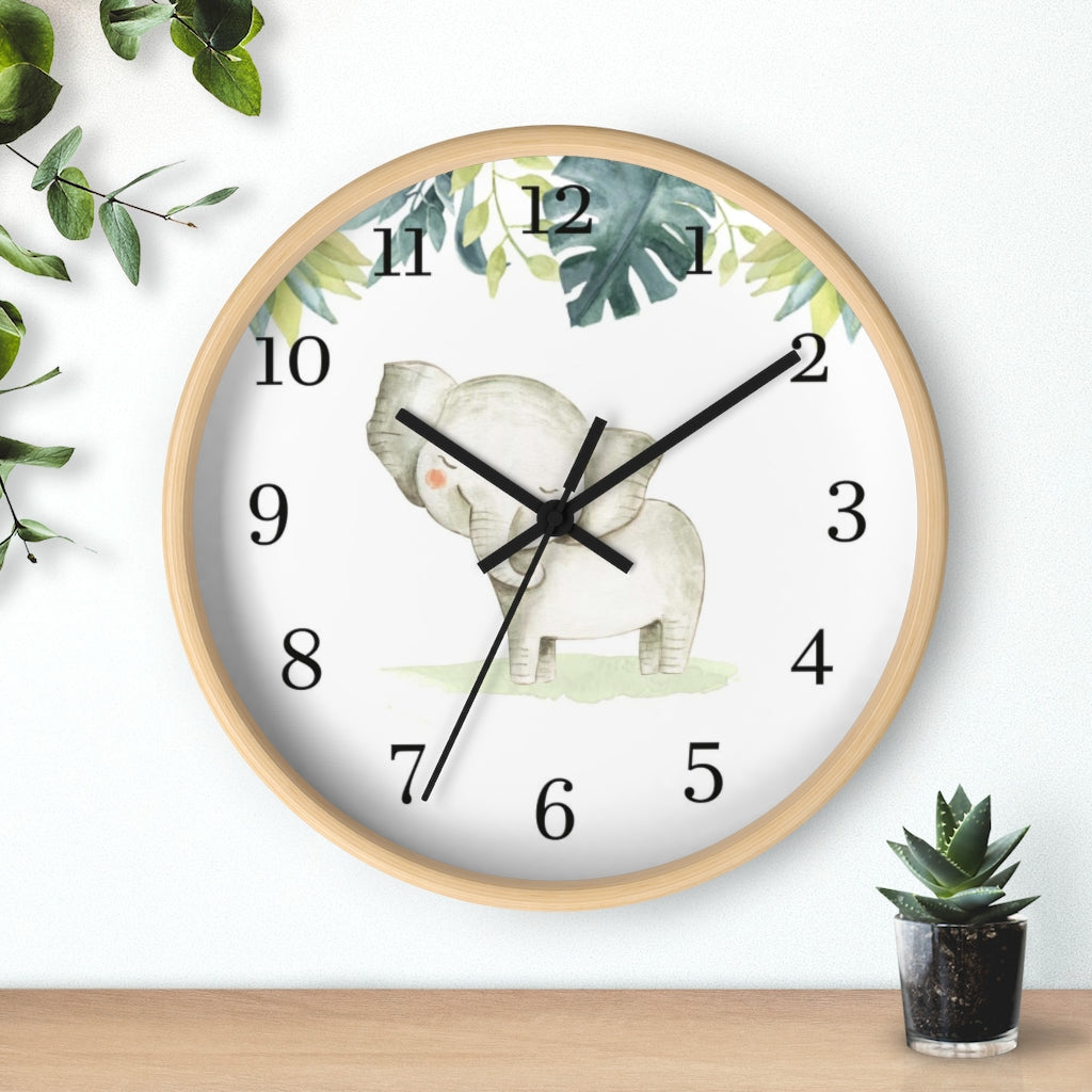 Elephant Clock, Safari Nursery decor - Baby Africa