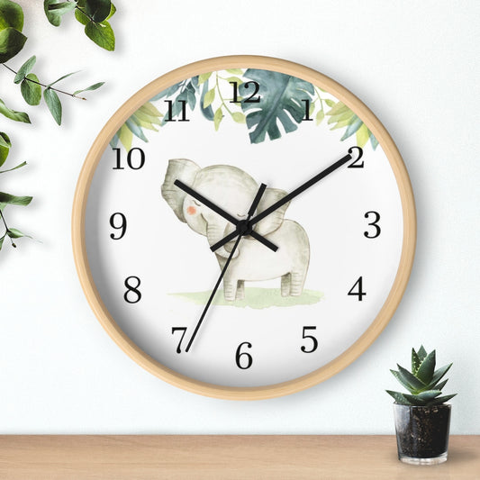 Elephant Clock, Safari Nursery decor - Baby Africa