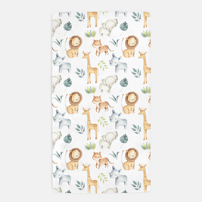 Safari Animals Crib Sheet, Jungle Nursery Bedding - Baby Africa