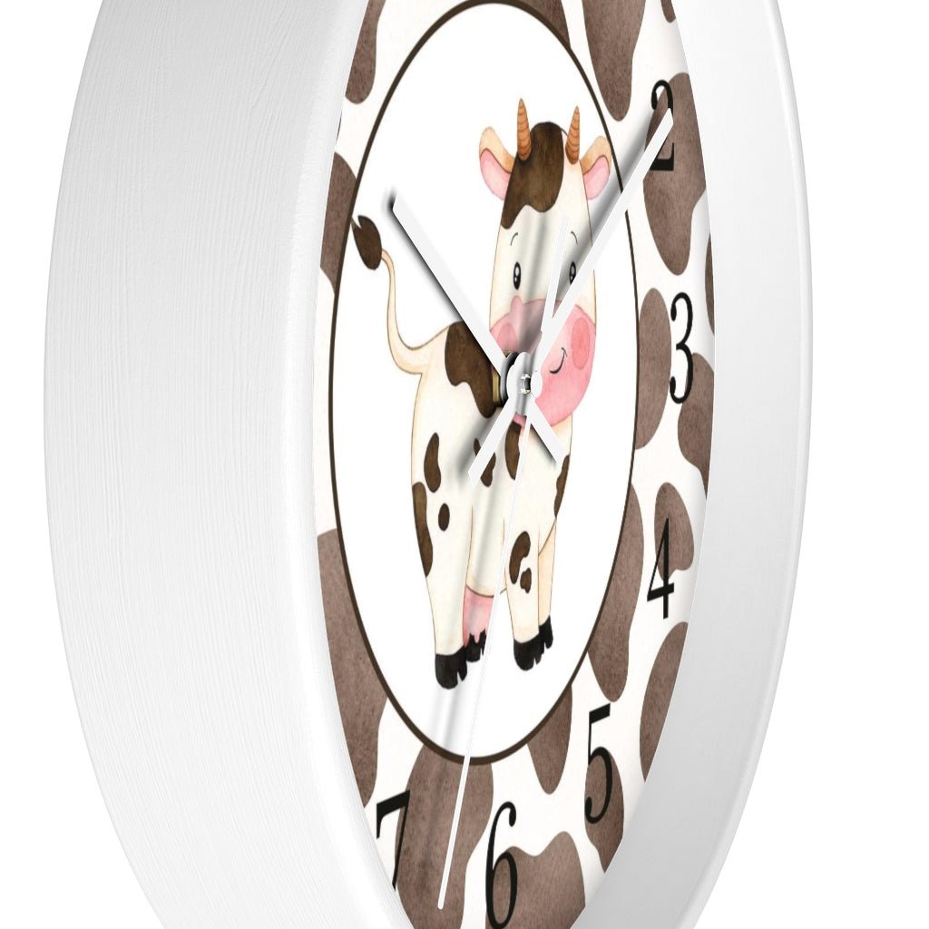 Cow Kids Wall Clock | Farm Nursery Decor