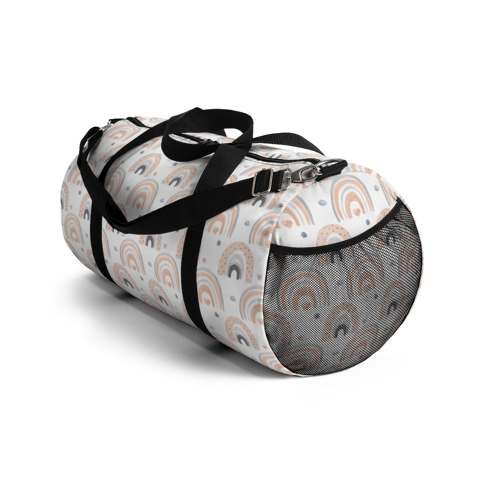 Dots Rainbow Duffel Bag, Rainbow Hospital Bag - Blush Rainbow