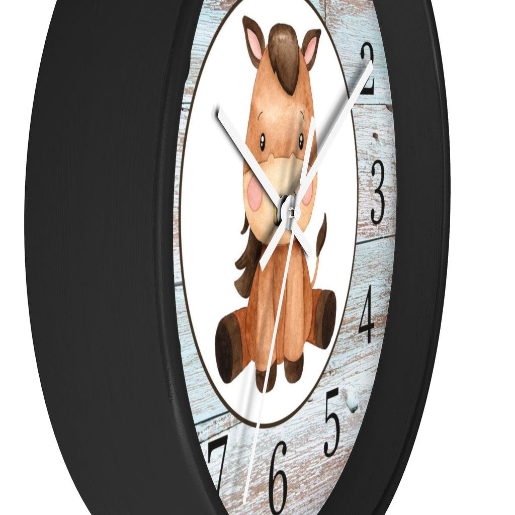 Horse Kids wall clock | Farm Nursery Decor