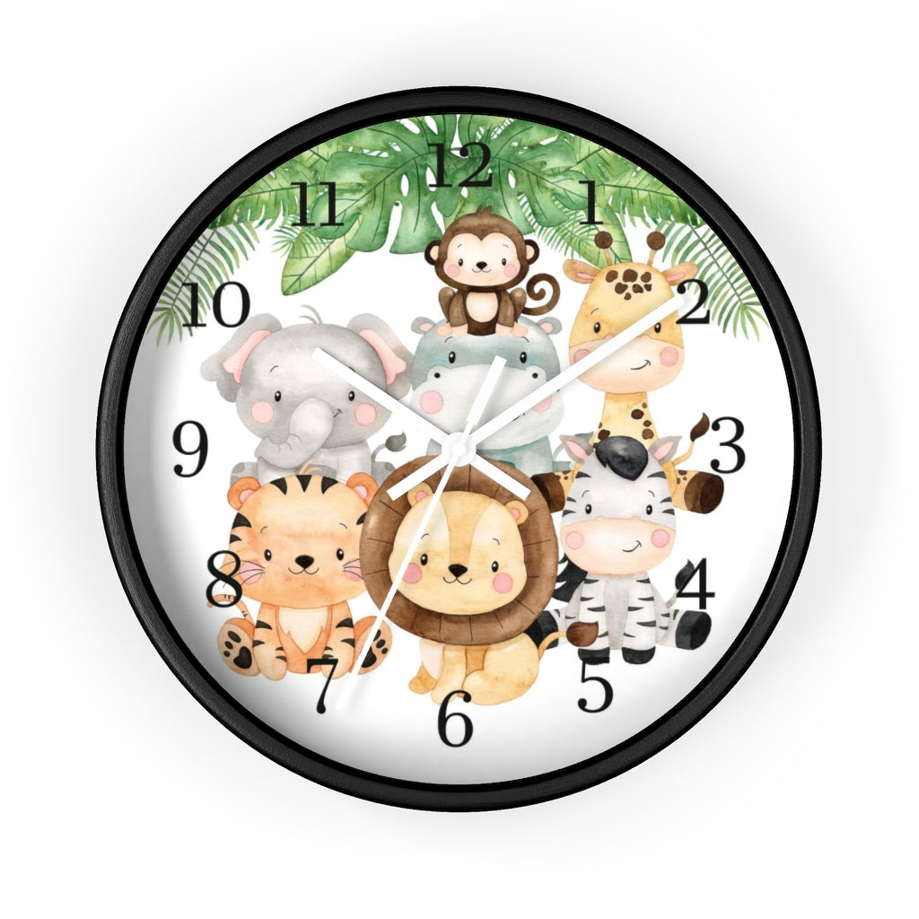 Safari animals clock, Jungle Nursery Decor - Safari Explorer