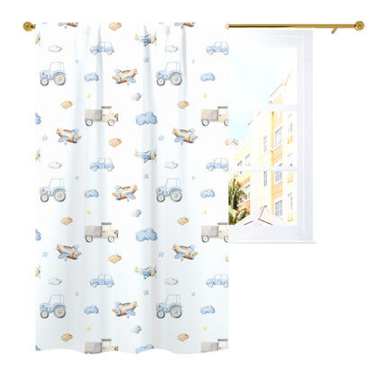 Transport Vehicles Curtain, Transportation Nursery Decor - Blue Transportation