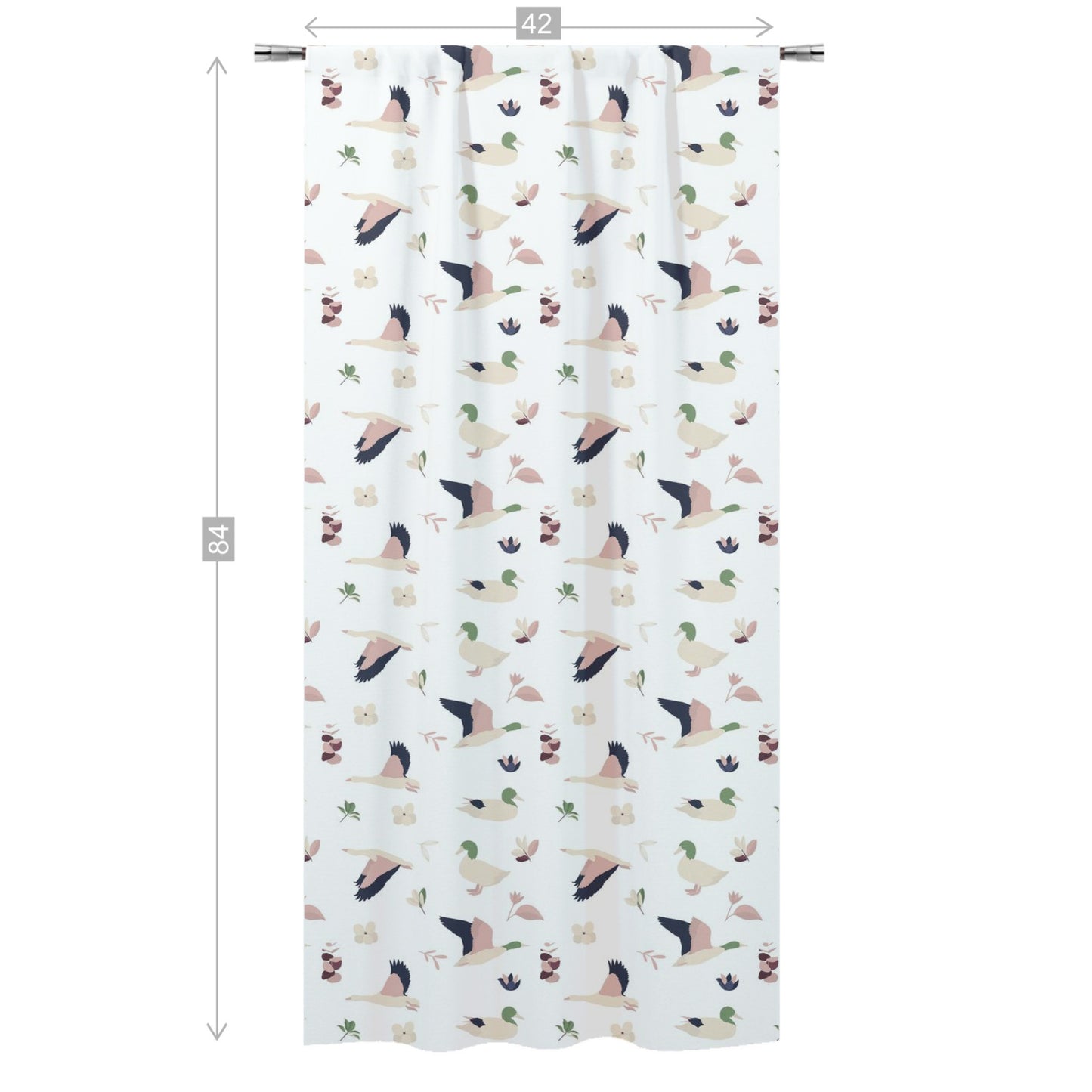 Duck Curtain, Single Panel, Modern nursery decor