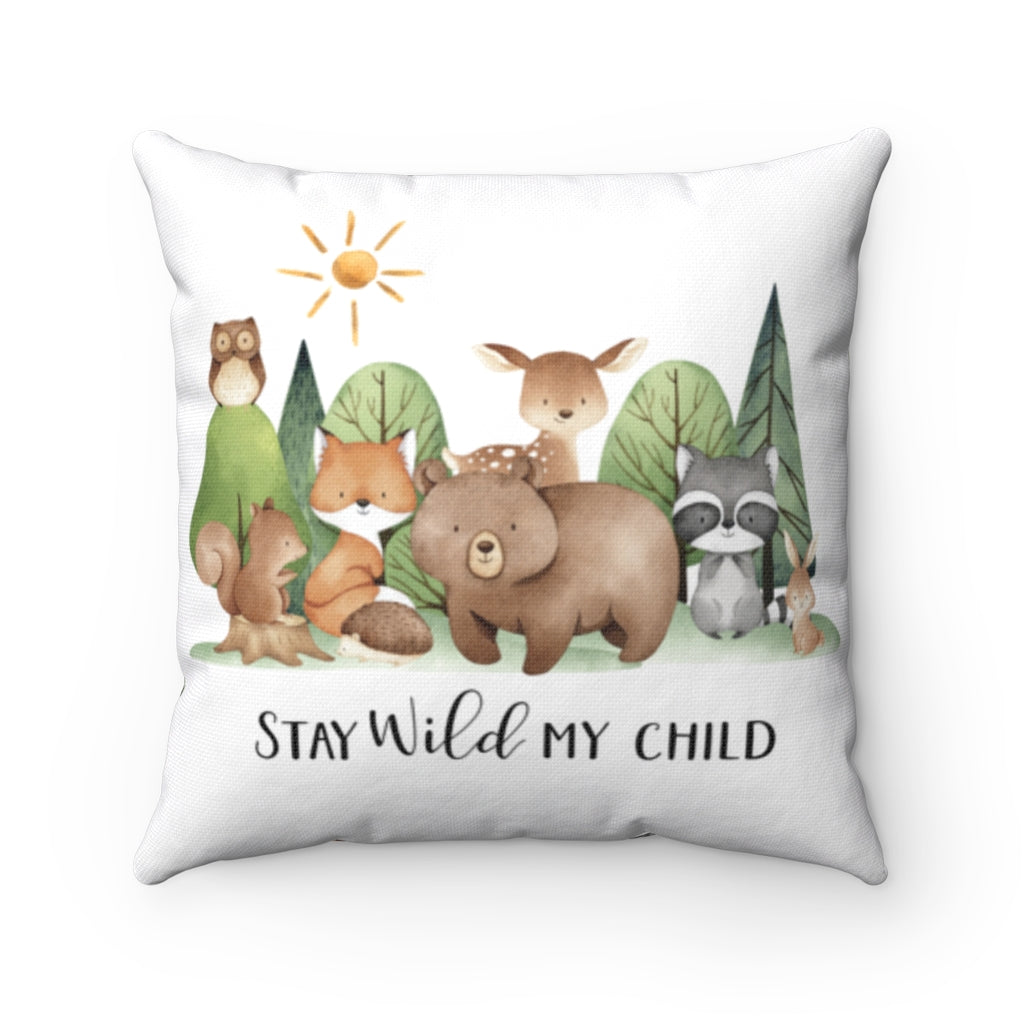 Woodland Animals Pillow cover, Woodland Nursery Decor - Tiny Woodland