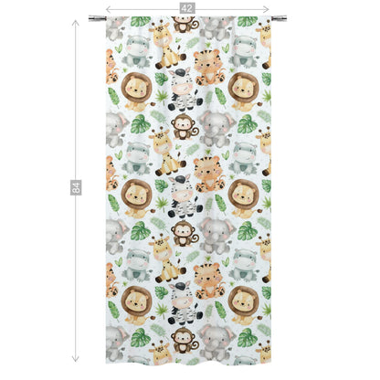 Safari animals Curtain, Single Panel, Safari nursery decor - Safari Explorer