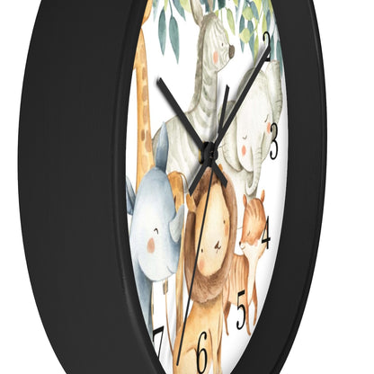 Safari animals kids wall clock, Jungle Nursery Decor - Baby Africa