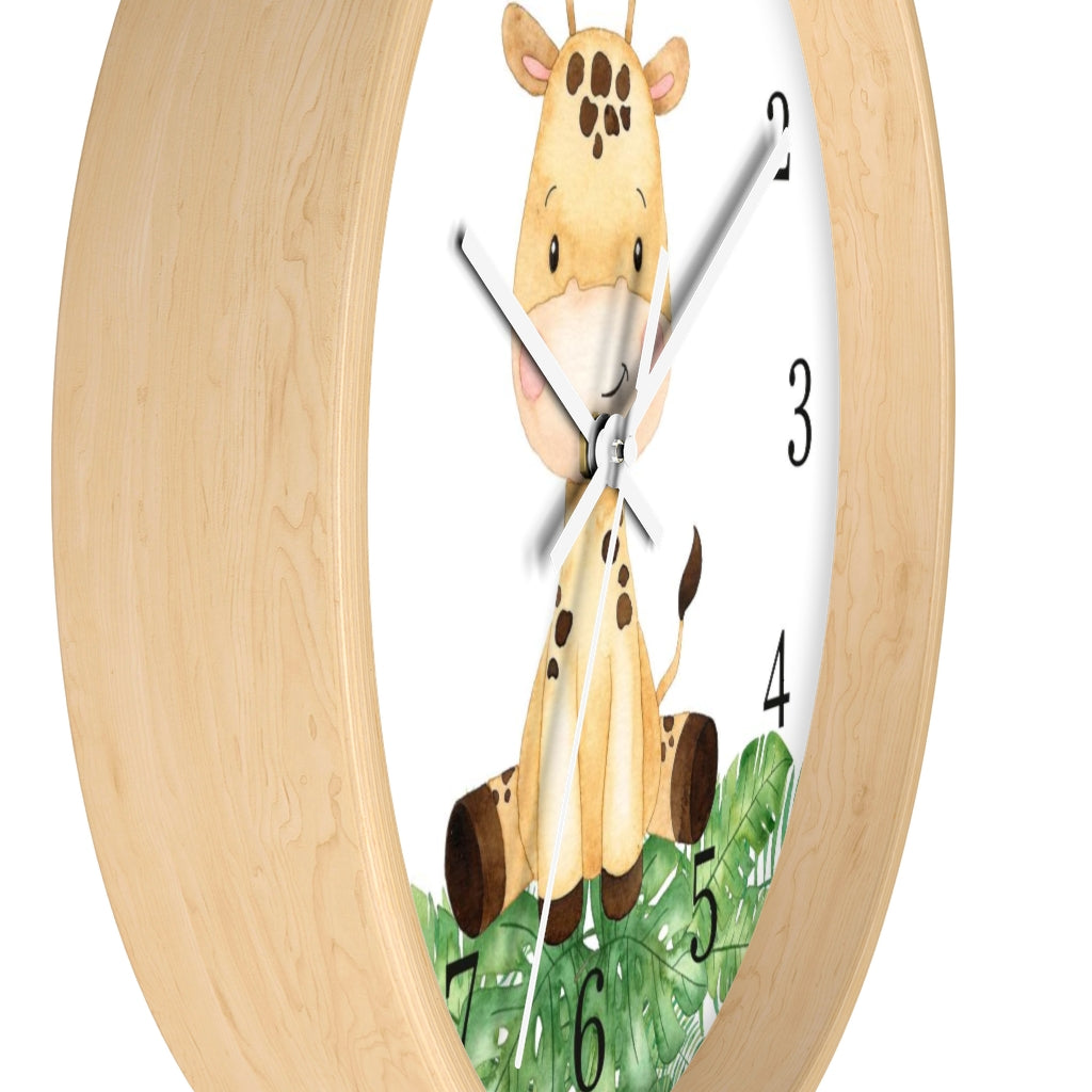 Giraffe clock, Safari Nursery decor - Safari Explorer