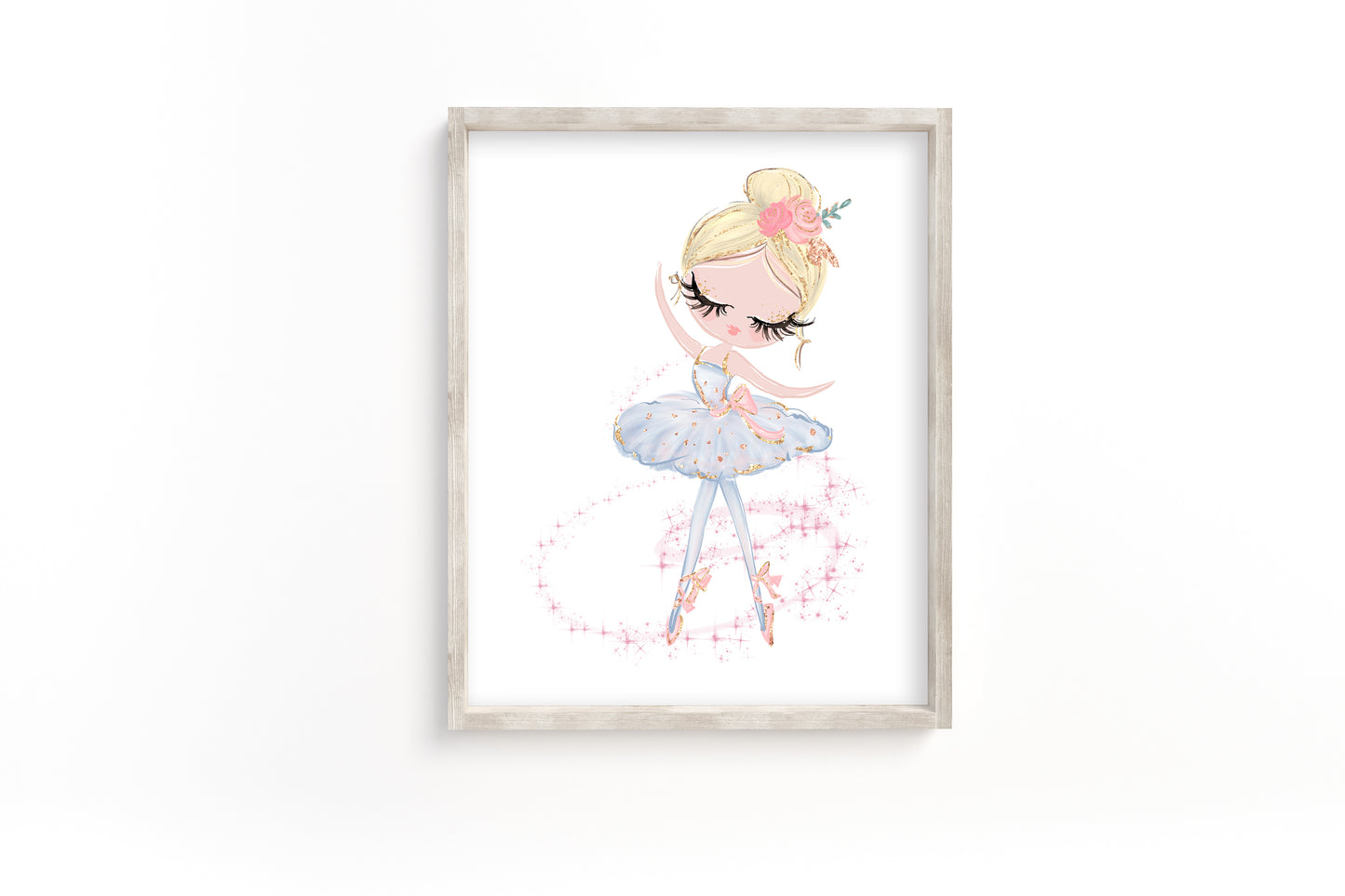 3 PRINTABLE Ballerina  Wall Art, Ballet Nursery Prints - Sweet Ballet