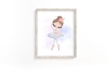 Set of 2 PRINTABLE Ballerina Wall Art, Ballet Nursery Prints - SweetBallet