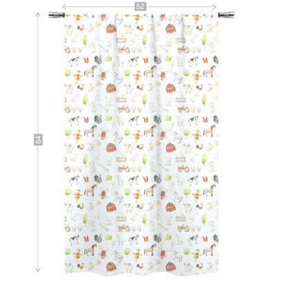 Farm Curtain, Single Panel, Farm nursery decor - Oliver's Ranch