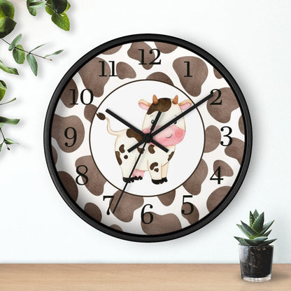 Cow Kids Wall Clock | Farm Nursery Decor