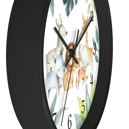 Safari Animals Kids Wall Clock | Jungle Nursery Decor  - Baby Africa