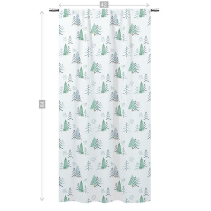 Scandinavian Pine Trees Curtains, Forest Nursery Decor - Scandi Woodland