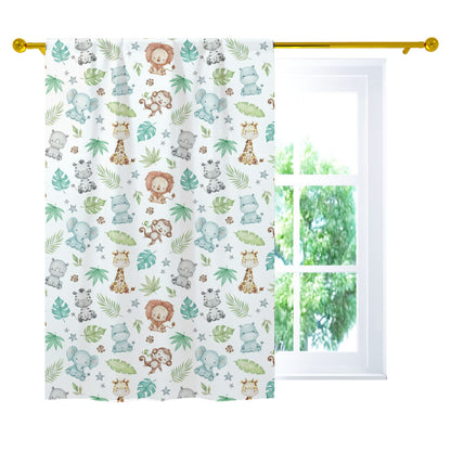 Safari animals Curtain, Single Panel, Safari nursery decor - Cute safari