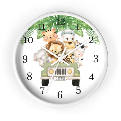 Safari animals clock, Jungle Nursery Decor - Safari Explorer