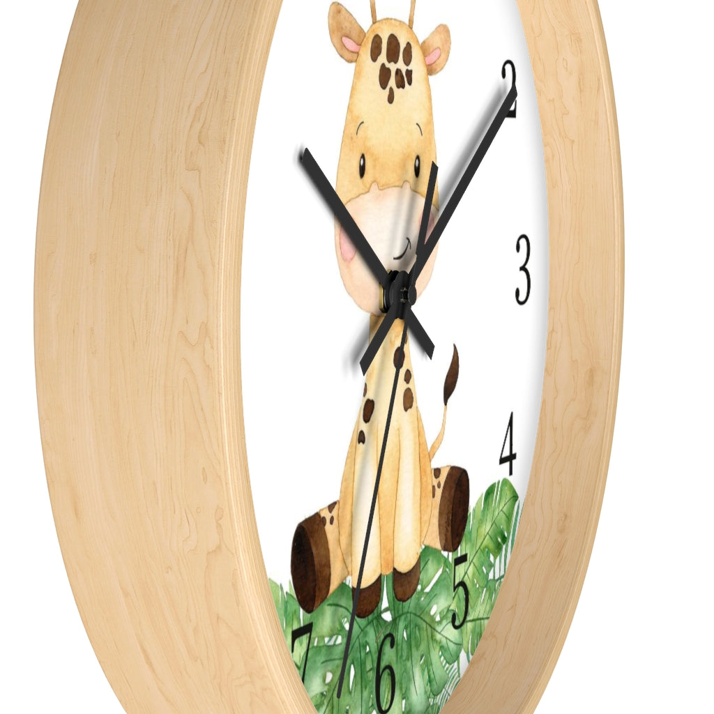 Giraffe clock, Safari Nursery decor - Safari Explorer