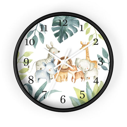 Safari Animals Kids Wall Clock | Jungle Nursery Decor  - Baby Africa