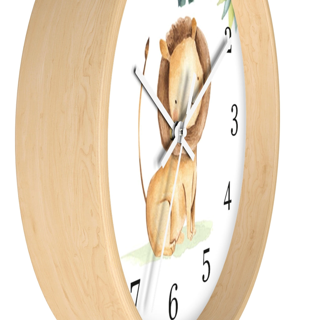 Lion Kids wall clock | Jungle nursery décor - Baby Africa