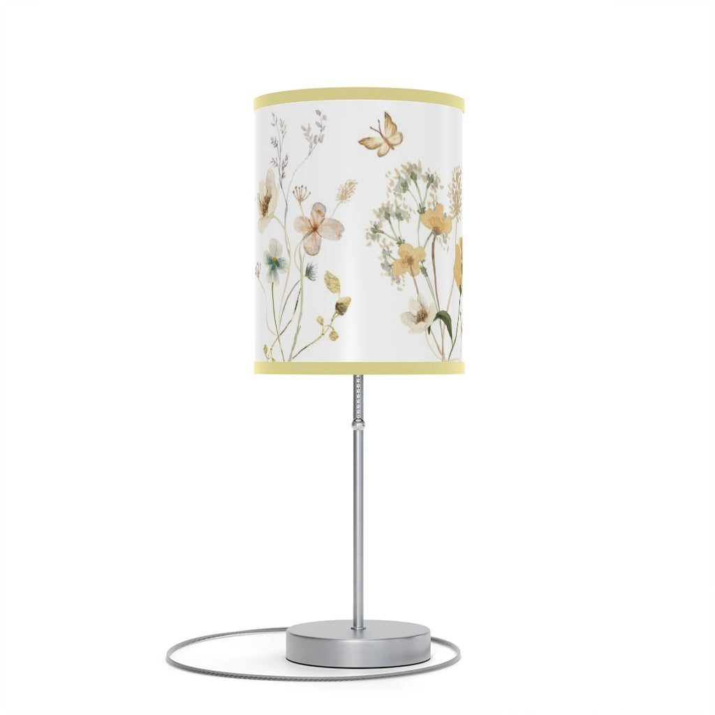 Wildflower Lamp, Wild flowers Nursery decor - Mustard Wildflowers