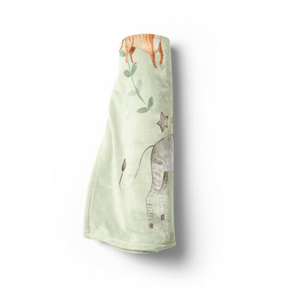 Hello Little One Safari Minky Blanket, Jungle Nursery Bedding - Baby Africa