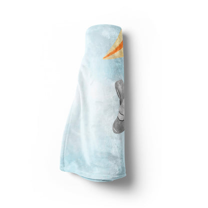 Follow Your Dreams Minky Blanket, Airplane Nursery Bedding - Sky Dreams