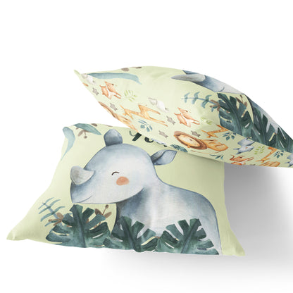 Be Yourself Rhinoceros Pillow, Safari Nursery Decor - Baby Africa