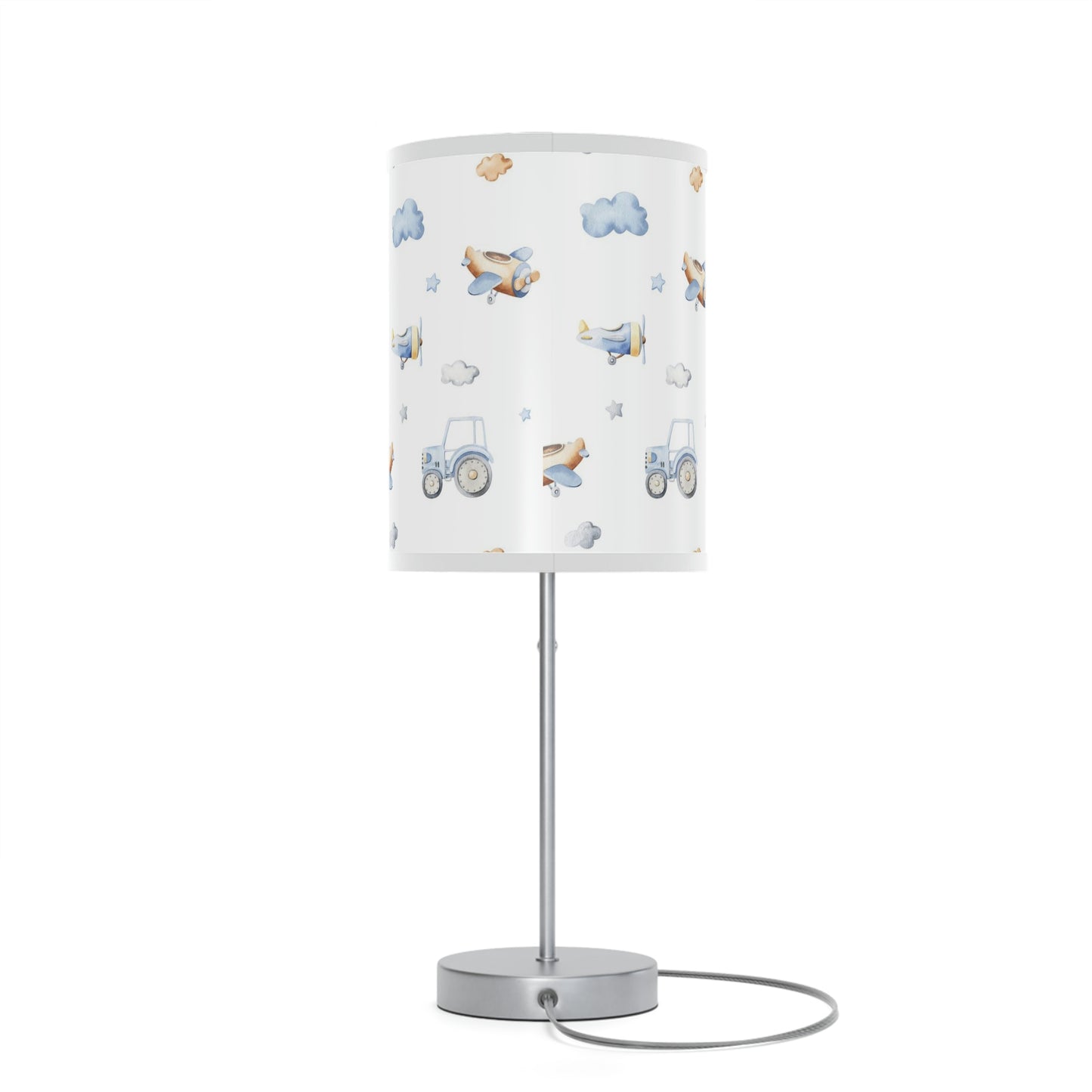 Transport Vehicles Lamp, Transportation nursery decor - Blue Transportation