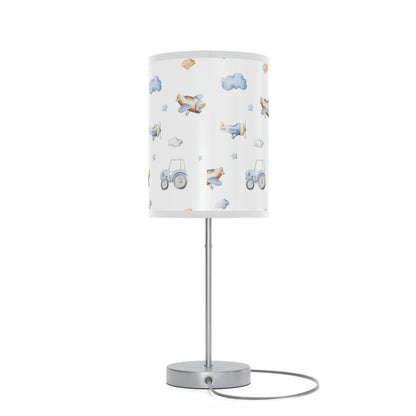 Transport Vehicles Lamp, Transportation nursery decor - Blue Transportation