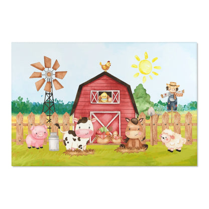 Farm Animals Rug, Neutral Nursery Decor - Morgan's Farm