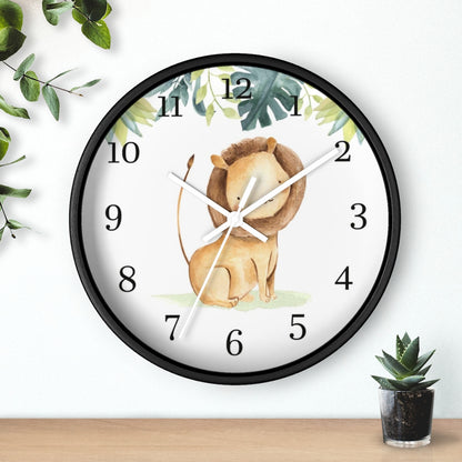 Lion Kids wall clock | Jungle nursery décor - Baby Africa