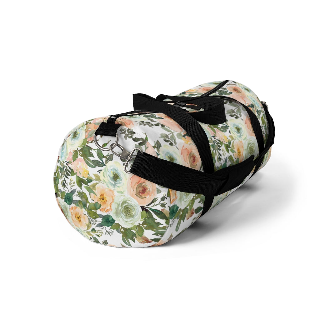 Floral Hospital Bag, Girl Overnight Bag - Peach Mint Garden