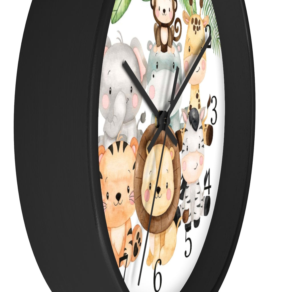 Safari animals clock, Jungle Nursery Decor - Safari Explorer