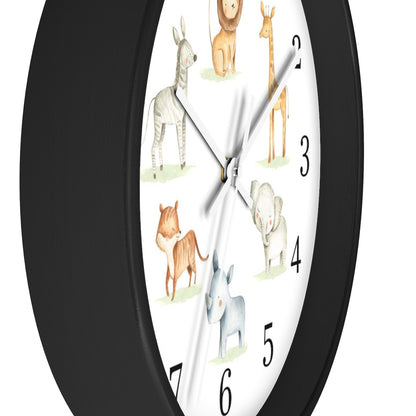 Safari animals clock, Jungle Nursery Decor - Baby Africa