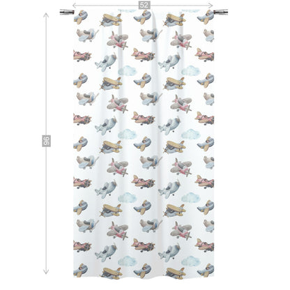 Airplanes Curtain single panel, Airplanes Nursery Bedding - Little Aviator