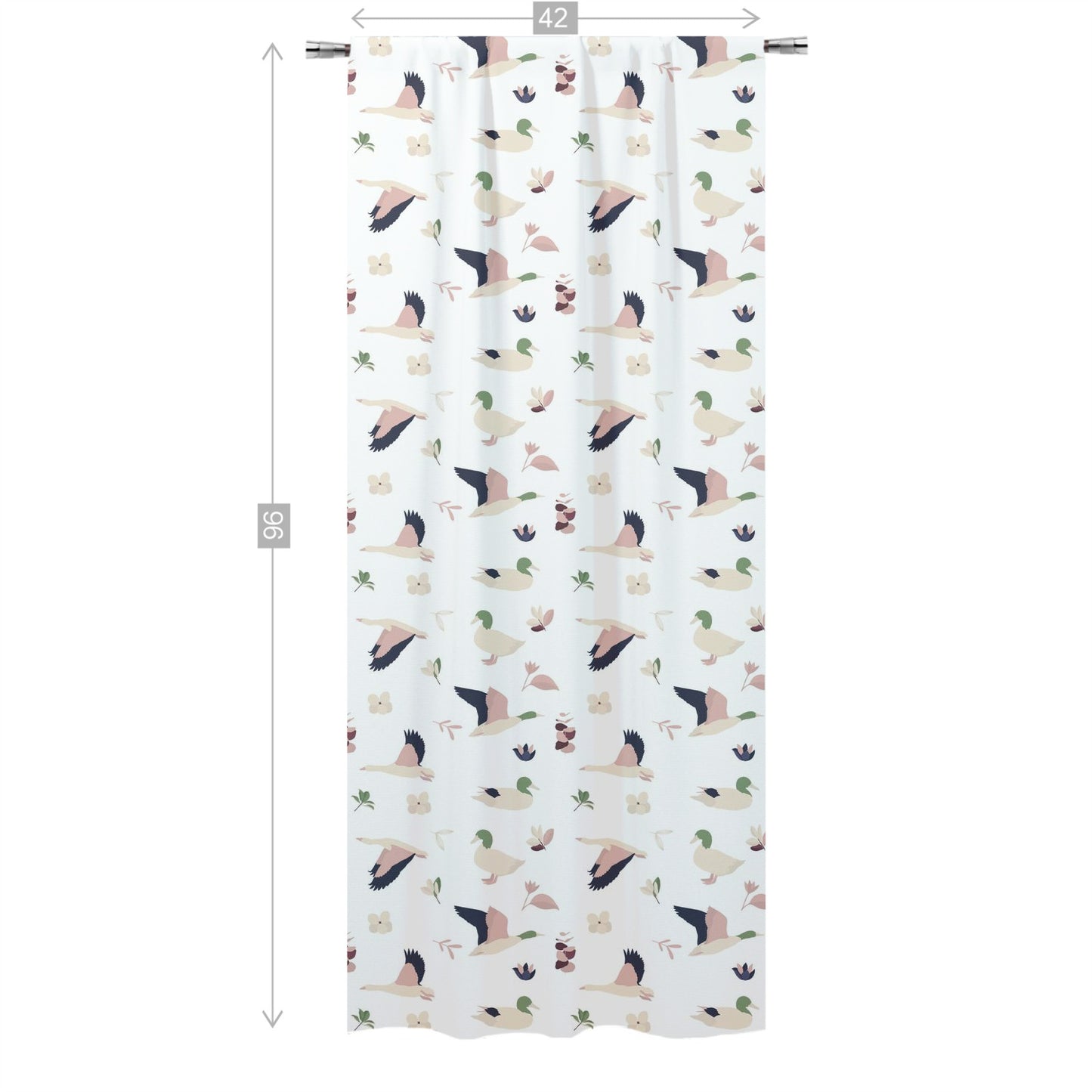 Duck Curtain, Single Panel, Modern nursery decor