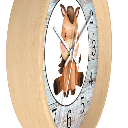 Horse Kids wall clock | Farm Nursery Decor