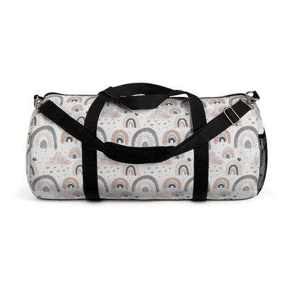 Clouds and Rainbow Duffel Bag, Rainbow Hospital Bag - Blush Rainbow