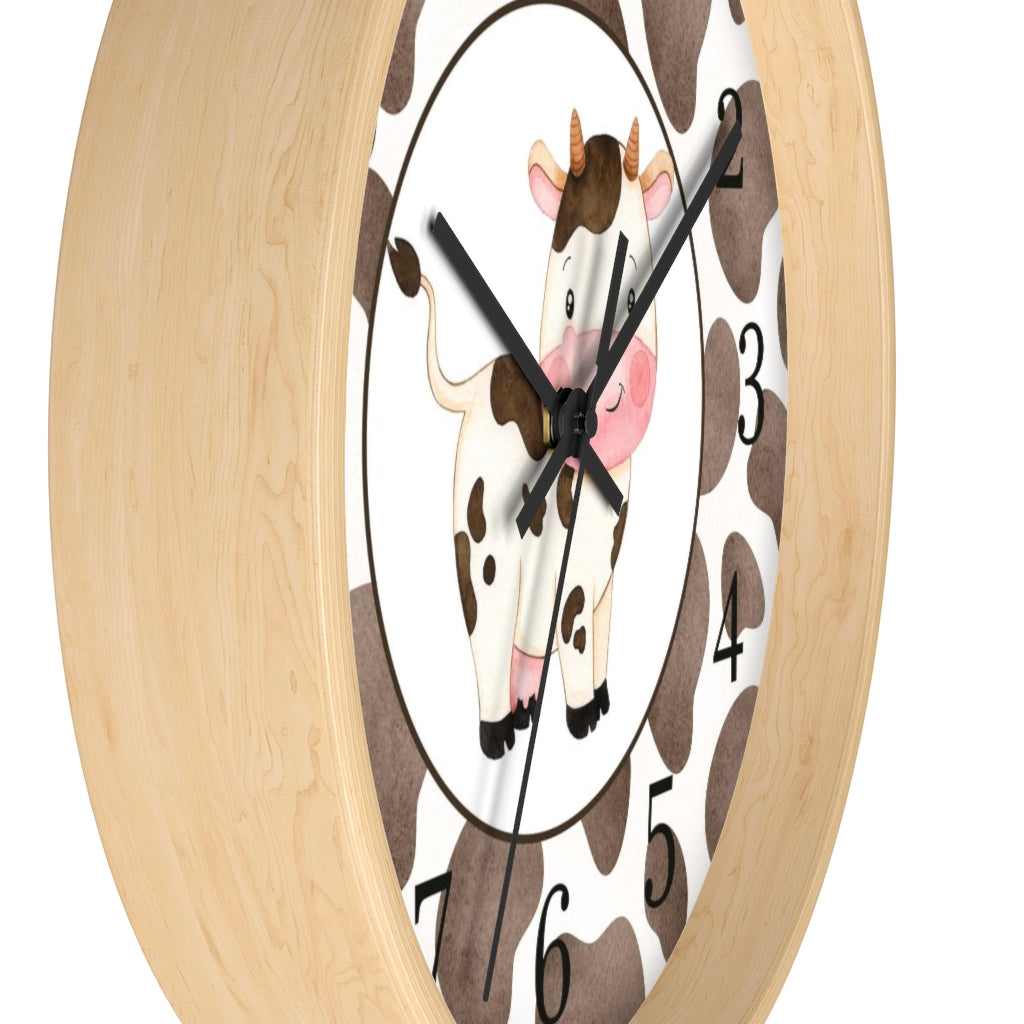 Cow Kids Wall Clock | Farm Nursery Decor